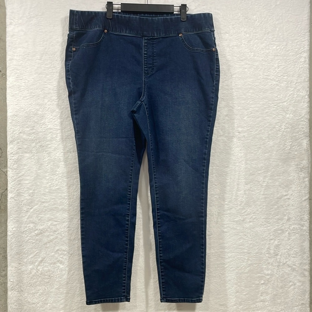 Women's Westport 1962 Jeggings Elastic Waste Skinny 18 Dark Wash Comfortable
